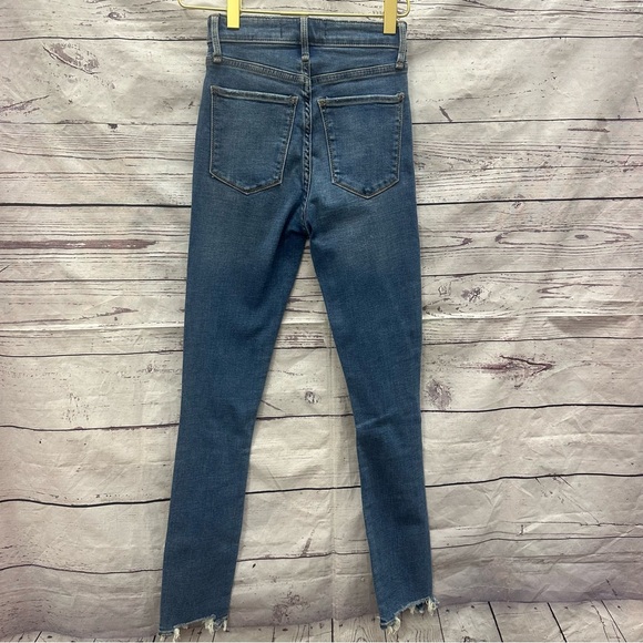 Abercrombie & Fitch Super Skinny Ankle High Rise Denim Jeans Size 000/23R - Picture 3 of 3